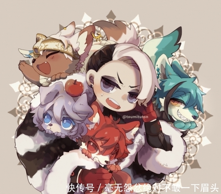 Pixiv,兽人化的动漫主角么,还能认出来么