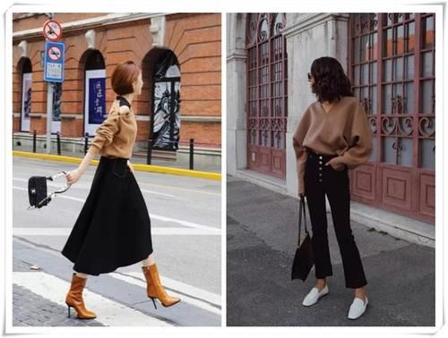 大地色不止属于秋冬，开春也能穿，气质上很优雅