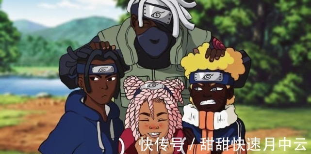 雏田|当火影忍者们改成黑人画风,雏田颜值在线,宁次认不出