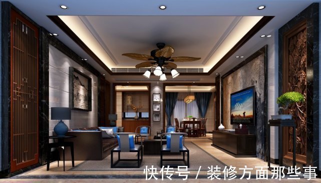 背景墙|180平现代简约风精装舒适五居室，空间沉稳有生气