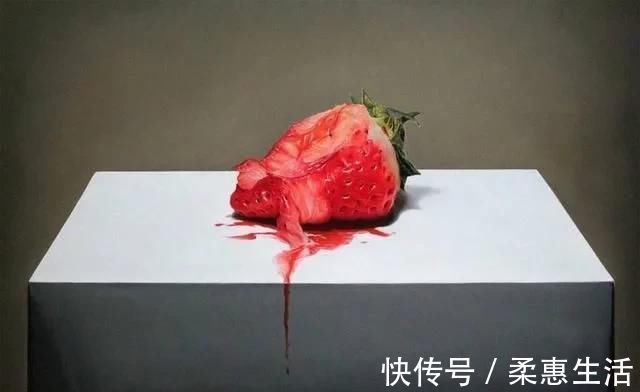冷军@80后画家画了一颗草莓,被咬了一口,却拍出20万,专家毫无美感