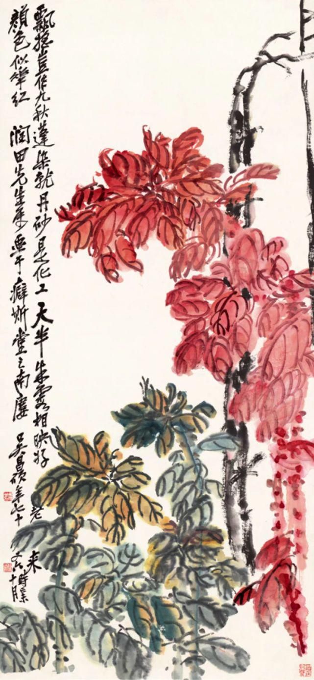 吴昌硕花鸟画幅作品，精彩绝伦，看到过瘾！