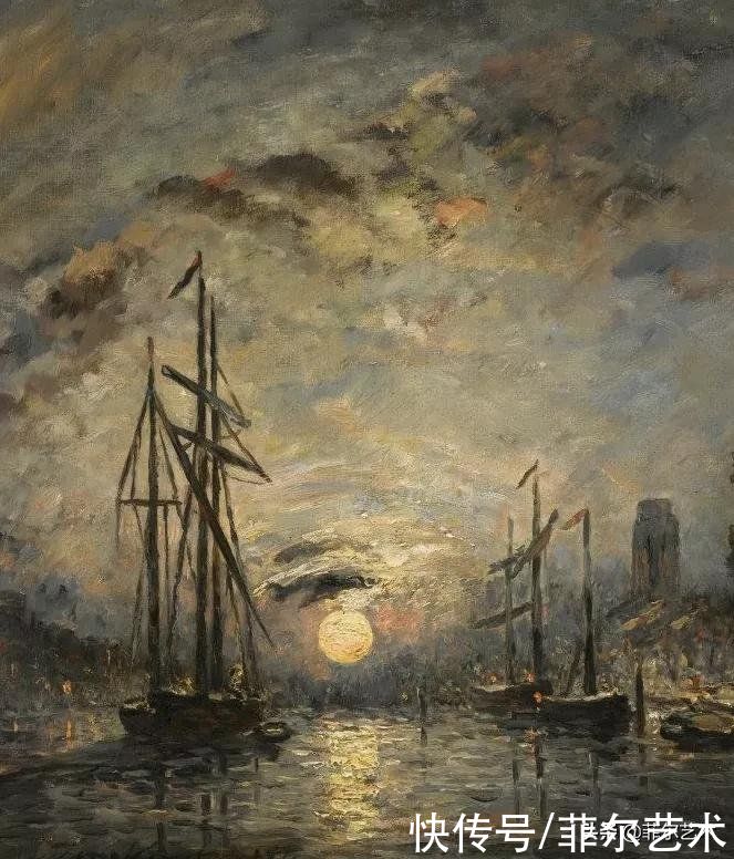 克劳德·莫奈|莫奈眼中的老师，印象派的直接启蒙者，荷兰画家约翰·琼坎德油画