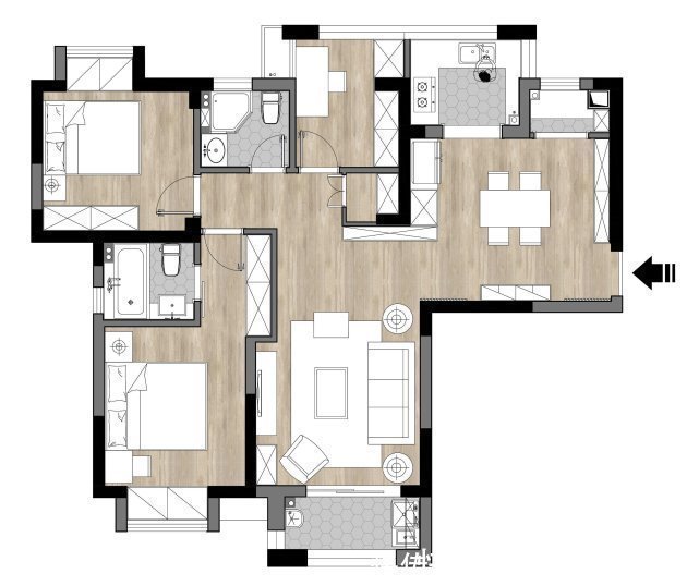 卧室|137平轻奢风带着情感,在家里的每个角落注入生活痕迹