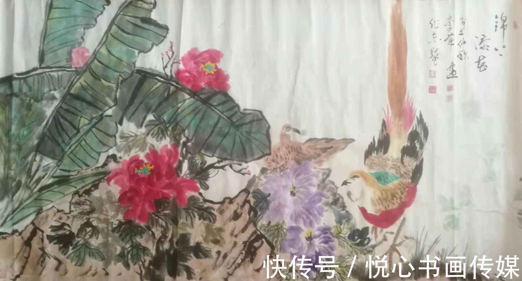 花鸟画$花鸟画创作室艺术总监，当代著名画家李萍国画作品欣赏