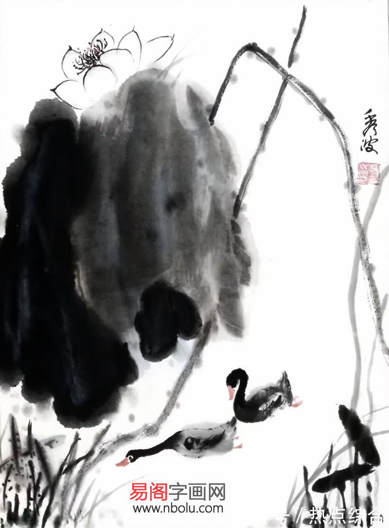 水墨$易阁字画|画家于秀波:大写意花鸟画,寥寥数笔,趣味无穷