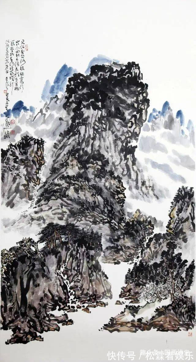 山水画!他的山水画里的大山大川大多出自于神奇的巴山蜀水