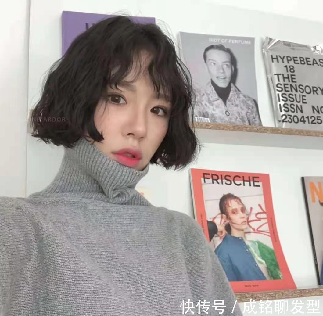 空气刘海|圆脸女生千万别剪齐嘴短发,尽管显脸瘦也很时尚,不适合也是白搭