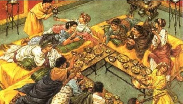 潜藏着|作为罗马人饮食文化的重要一环,“饮宴”背后潜藏着的政治逻辑