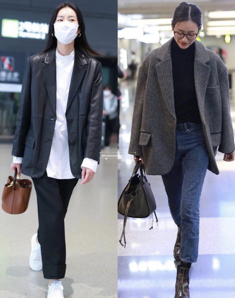 大表姐刘雯近日秋冬街拍私服, 穿搭时尚超有品味, 超模表现力瞩目