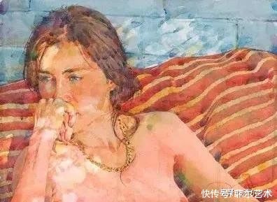 画家|水彩画家泰德纳托尔笔下的人物生动活泼，色块叠加得恰到好处