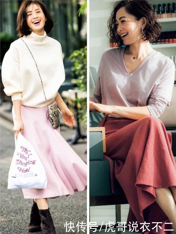 年过40的女人别总穿黑白灰，学会粉色系搭配，巧妙减龄提气质