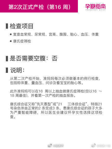 时间表|超级详细的孕期检查时间表