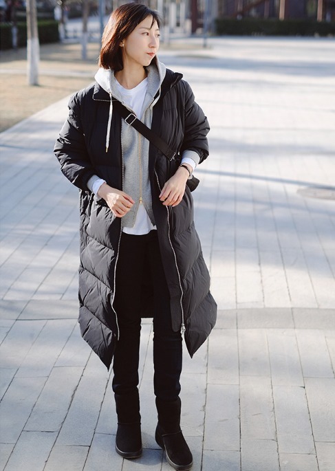 卫衣|女人再懒,冬天也不能乱穿衣!跟着博主这样穿羽绒服,超美!