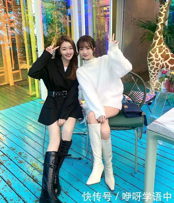 心动的信号都说姚沐希眼睛小，可谁注意她穿长筒鞋的腿，羡慕