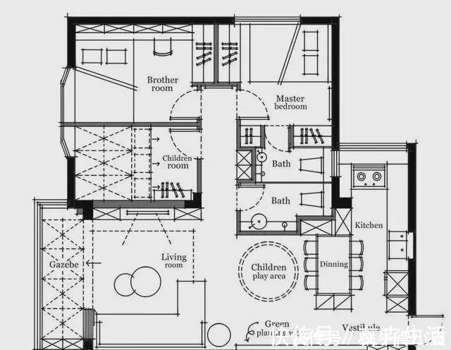 餐厨|68平小三房,合并餐厨多出一个卫生间,次卧隔断多出一间儿童房