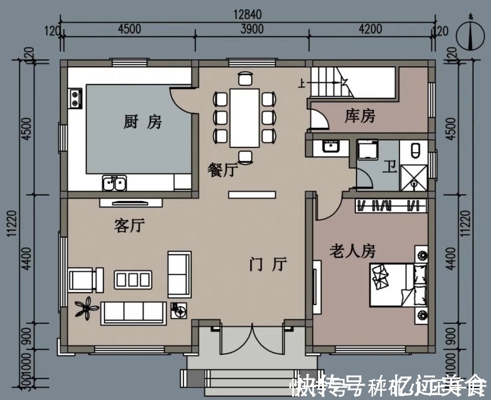 阳台上|农村自建三层别墅，面宽不到13米，挑空客厅外加车库，经典又时尚