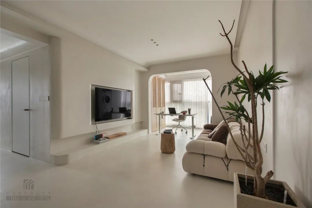 布置|90㎡现代侘寂风,极简的空间,优雅的线条,舒适的软装