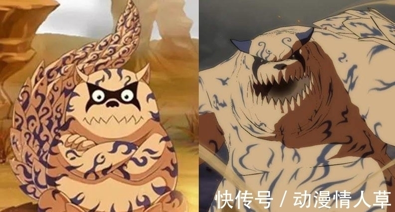 尾兽们|火影忍者:九只尾兽小时候和现在对比,你最想养哪一只?