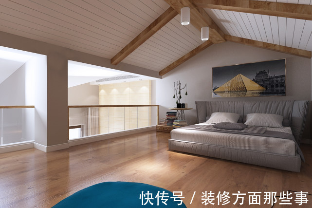 收纳|165平现代风三居室,将开放式书房放在楼梯下边