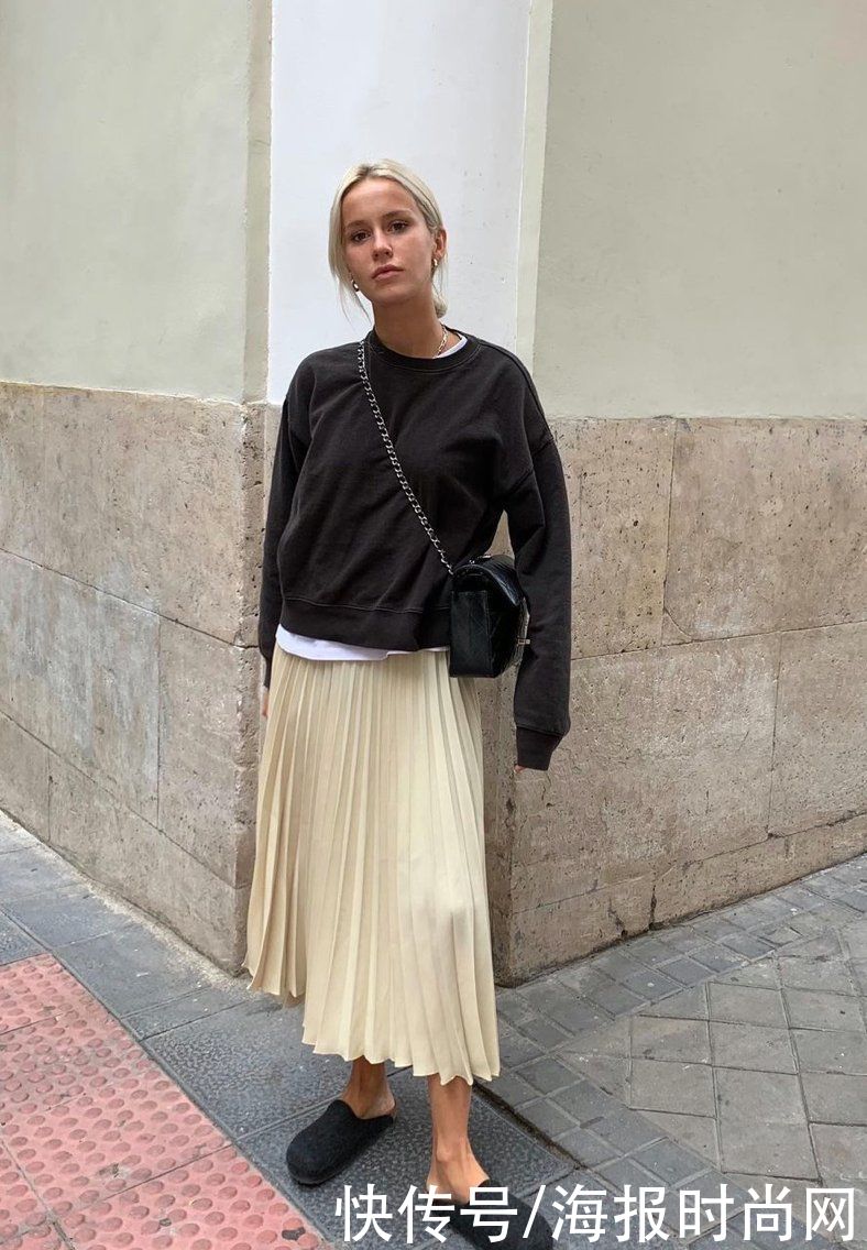 半裙|显瘦不挑人的半身裙，可能就是她们身上的这条了吧