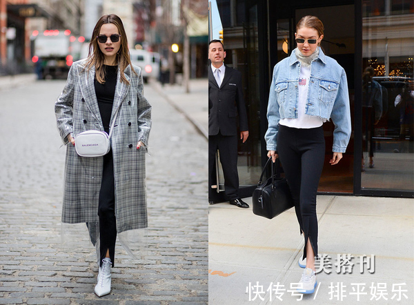 穿搭 明星达人时髦穿搭来学下,小小裤脚开叉,瞬间提升你的时髦度