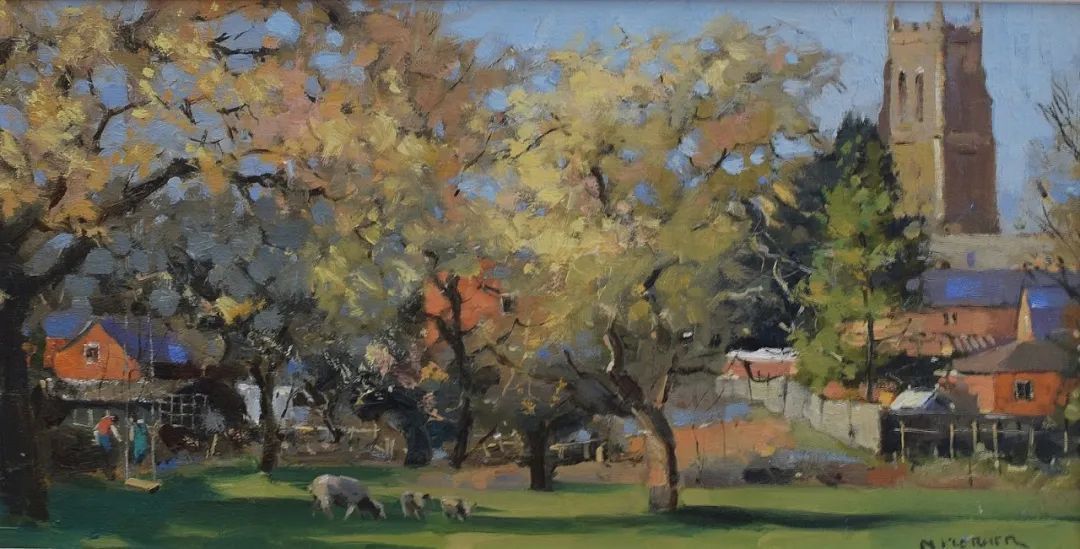 田园风光画@他用画笔,勾勒出一幅幅唯美动人的田园风光画