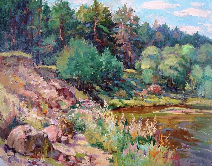 俄罗斯@浓郁的色彩,俄罗斯画家安德烈·米沙金的风景油画(一)