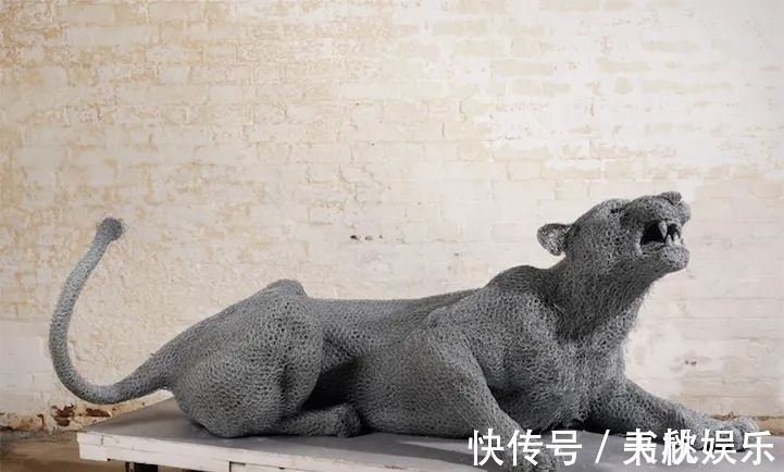 铁丝&她用镀锌铁丝,创作栩栩如生的动物雕塑,逼真程度令人惊讶