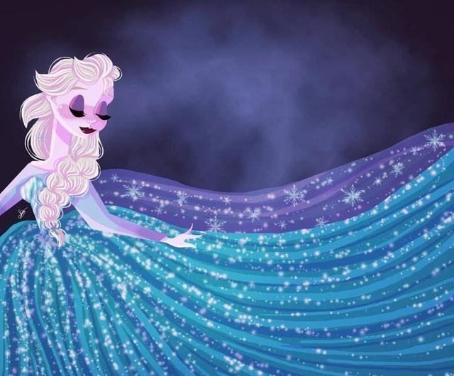 仙气十足|很抢镜的迪士尼公主,茉莉公主仙气十足,艾莎女王裙摆似海浪