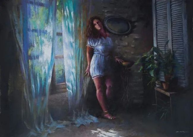 艺术学院$法国女画家:魅力独特的色粉味道