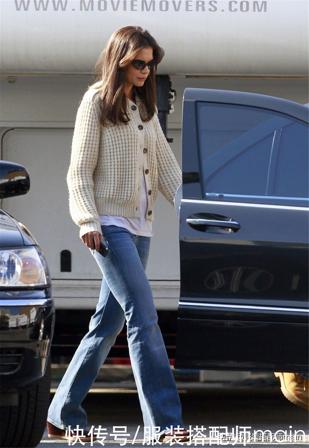 腿粗女孩怎么能少了喇叭裤，不靠PS也能“修”腿