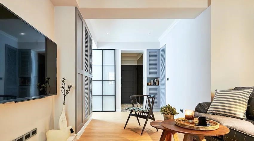 门厅|设计师爆改66㎡老破小,挤出3房2厅,颜值堪称“小豪宅”