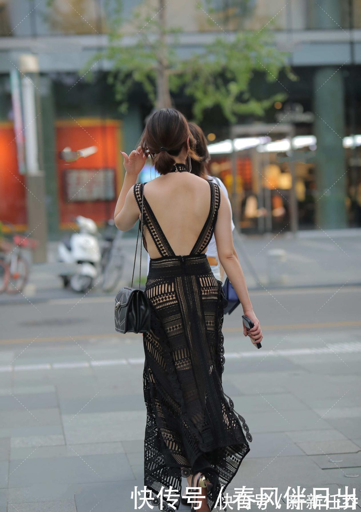 ps4 黑色连衣裙成熟知性,镂空设计凸显高级气质,裙子散发高贵气息