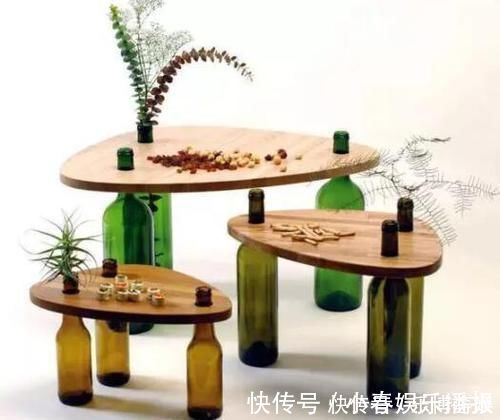 啤酒瓶1毛1个还是别卖了找块板套上去,以后茶几都不用买了
