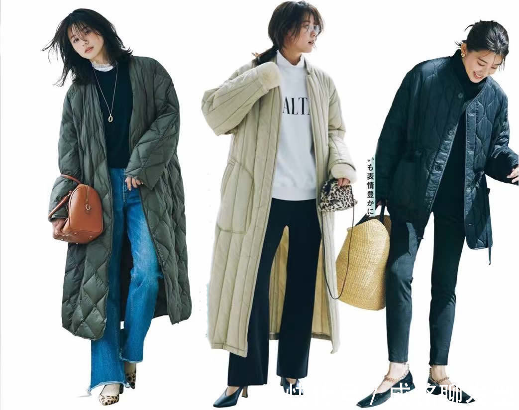 保暖 收起你的大衣吧,“上短下长”羽绒服穿搭很流行,时尚保暖有气质