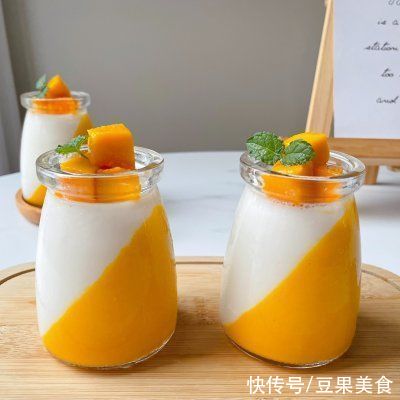 牛奶50g|入口即化??超简单、无需烤箱｜芒果牛奶布丁