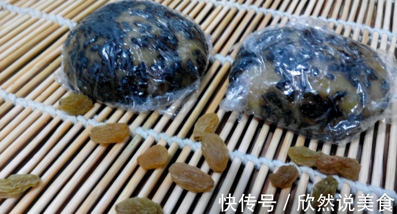 家庭版紫薯豆沙团，制作简单，美味好吃