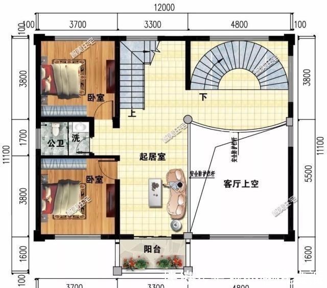 观景|简欧式风格设计的三层别墅，侧面楼梯进出大门，这样设计很方便！