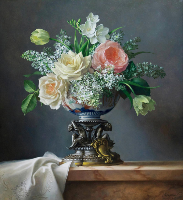 绘画!比利时画家瓦格曼斯的油画,笔触细腻,逼真生动