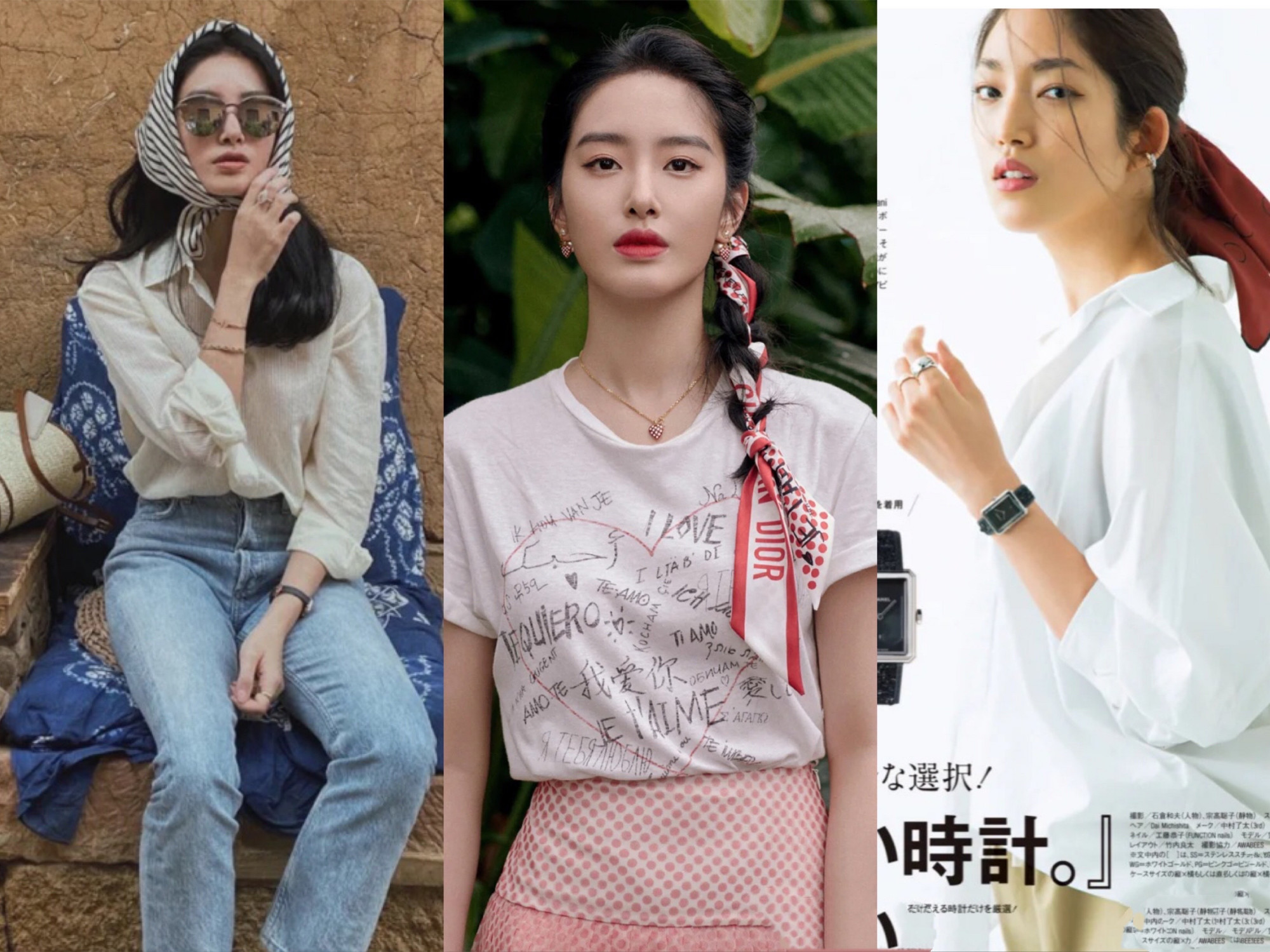 真正精致的女人, 懂得用配饰锦上添花, 丝巾这样系就很美