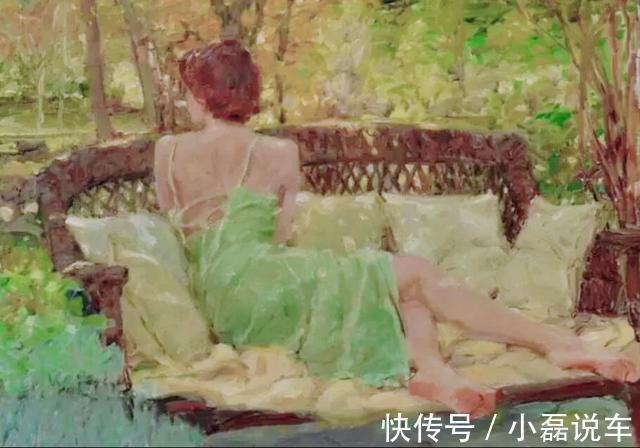 绘画$水灵秀气的美国女性人体油画，真可谓朱粉不深匀，闲花淡淡香