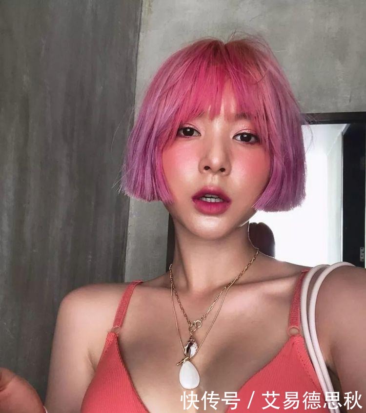 短发“一刀切”,不打理也好看