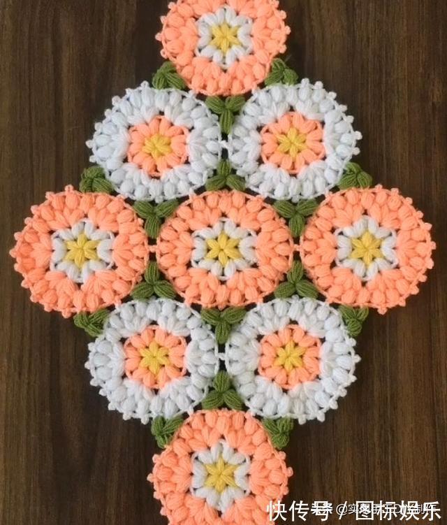 针法@「针织作品」32款只用到一种针法织出来的美垫子,新手留存备用