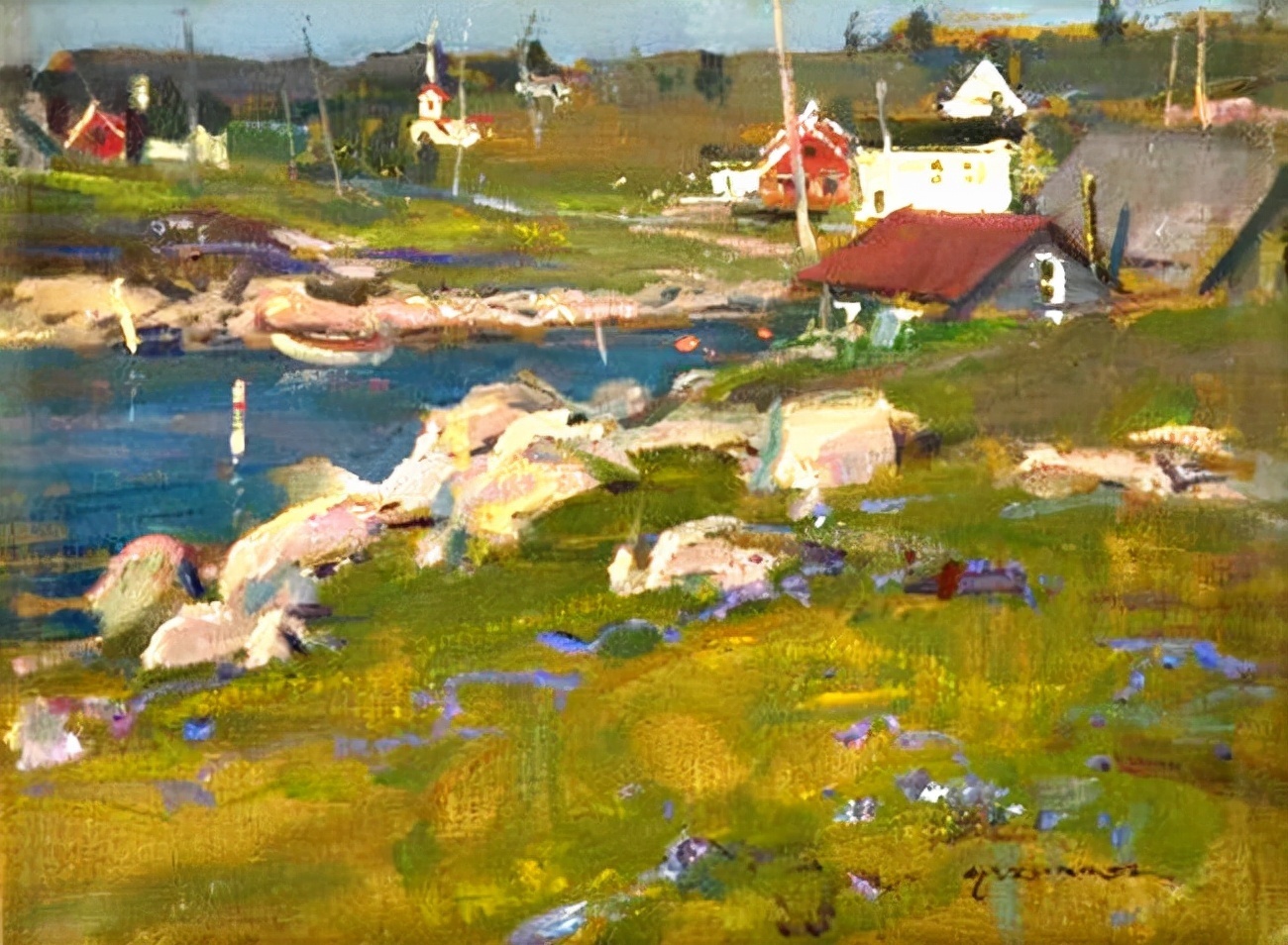 daniel&美国Daniel F.Gerhartz 牧场田园诗般的风景油画