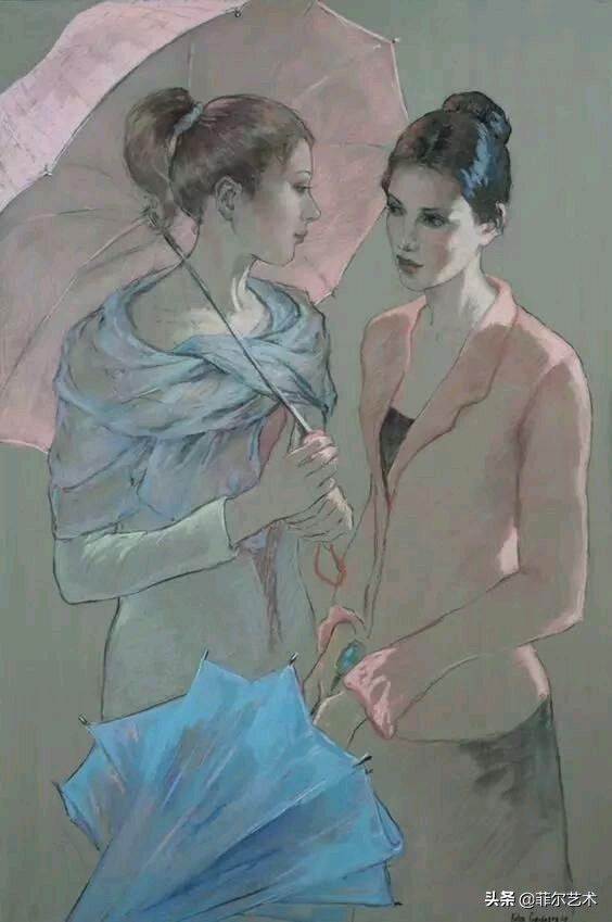 画家|乌克兰女画家色粉画作品,跳舞的姑娘可真美