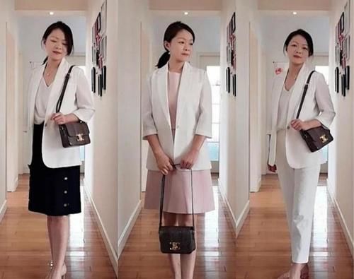 西装裤|30、40岁的女人想摆脱职场土气感，要牢记“上下”法则，简单实用
