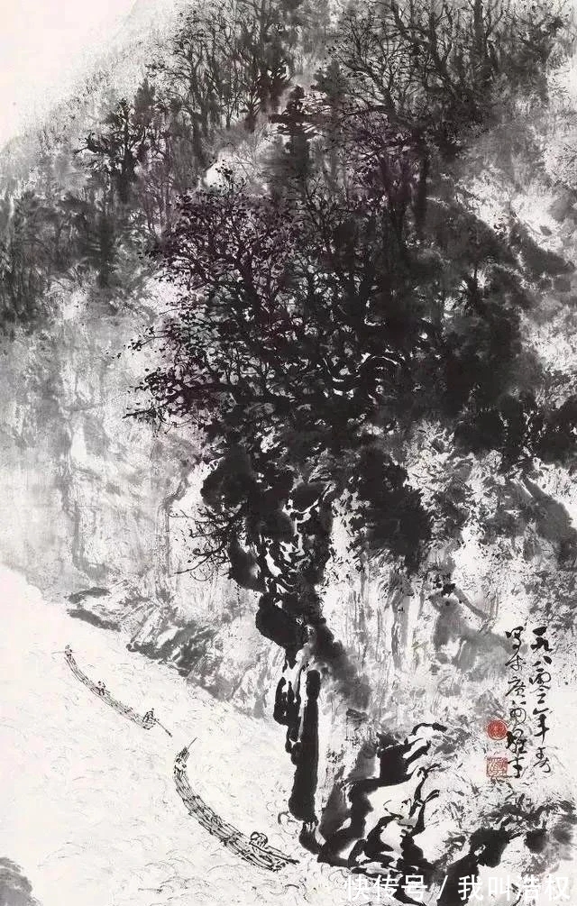 岭南派#三个特点|黎雄才山水画精选