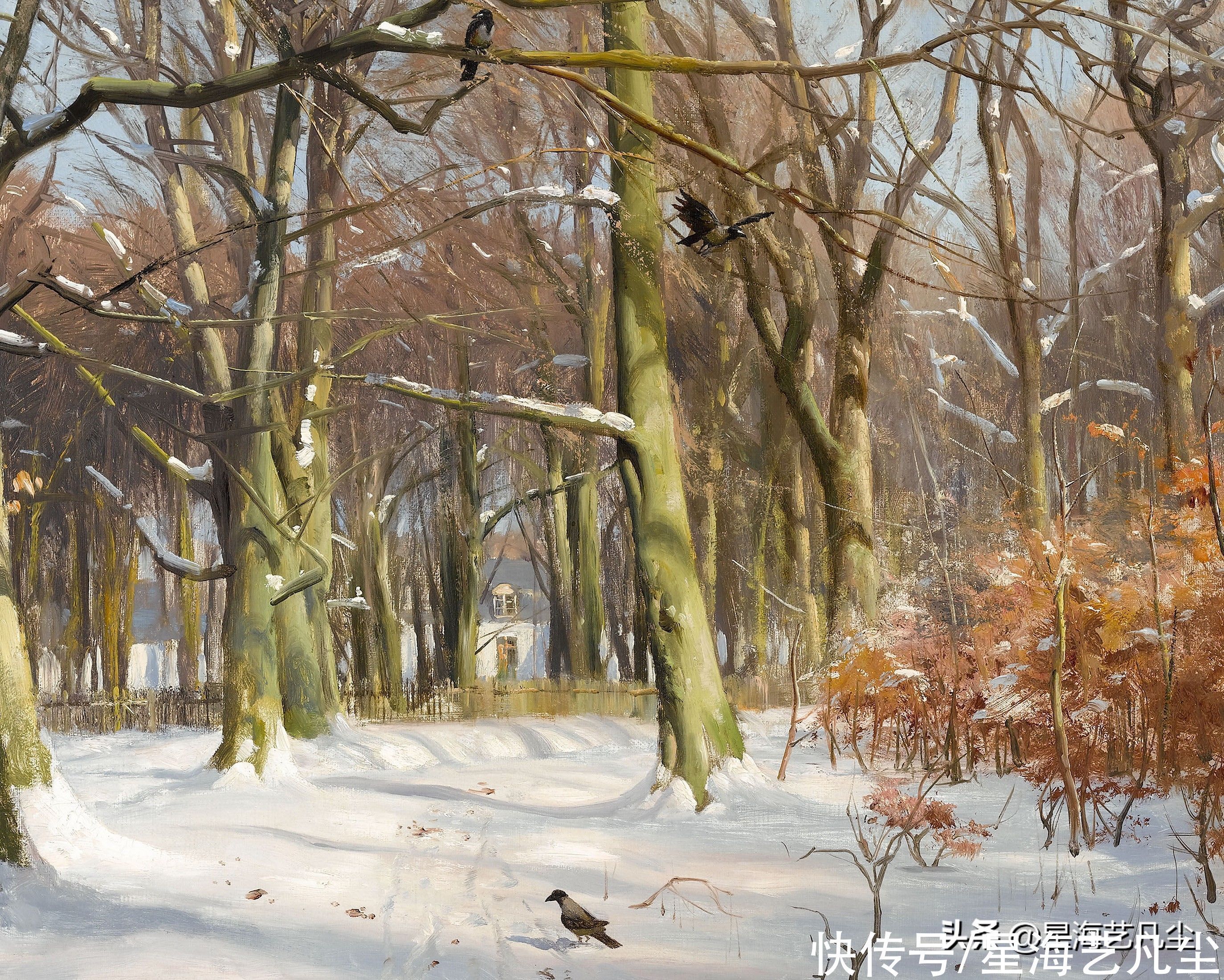 雪景|大师级现实主义画家，佩德·莫克·蒙森德雪景油画作品鉴赏