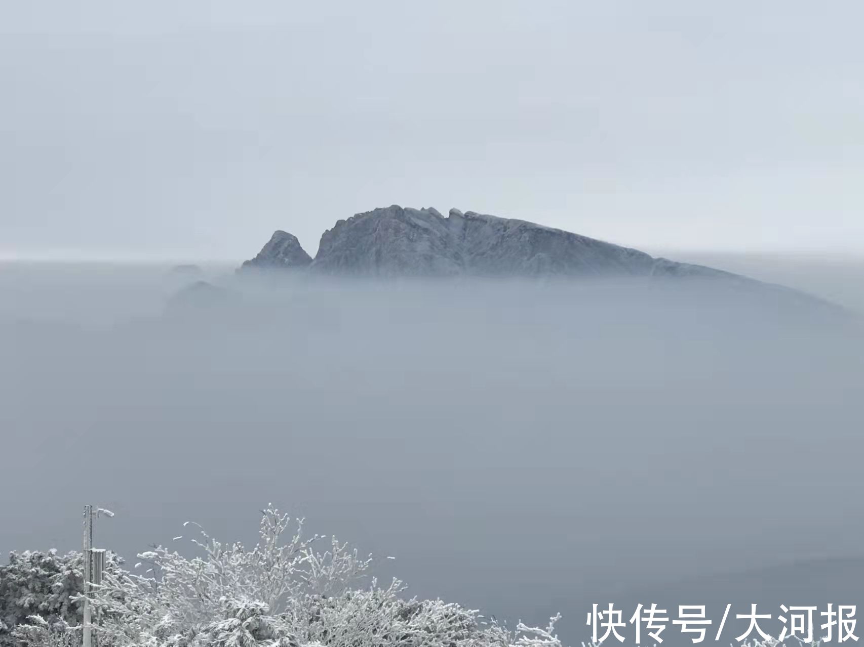 嵩山|罕见奇观 雾凇和云海齐现嵩山